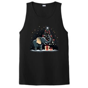 Xmas Elephant Santa On Christmas Elephant PosiCharge Competitor Tank