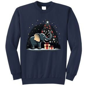 Xmas Elephant Santa On Christmas Elephant Sweatshirt