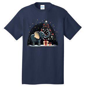 Xmas Elephant Santa On Christmas Elephant Tall T-Shirt