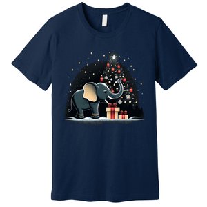 Xmas Elephant Santa On Christmas Elephant Premium T-Shirt