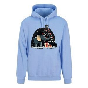 Xmas Elephant Santa On Christmas Elephant Unisex Surf Hoodie