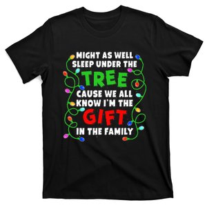 Xmas Family Christmas Might Funny As Well Sleep Under Tree T-Shirt