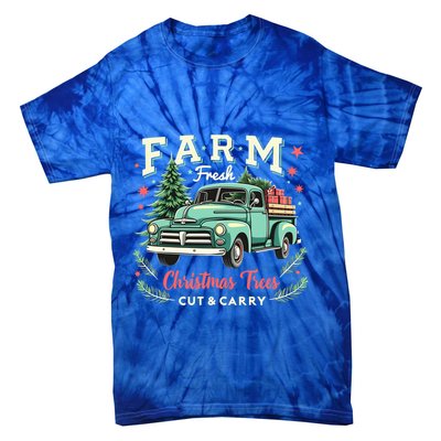 Xmas Farm Fresh Christmas Trees Cut And Carry Monster Truck Gift Tie-Dye T-Shirt