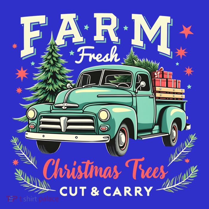 Xmas Farm Fresh Christmas Trees Cut And Carry Monster Truck Gift Kids T-Shirt