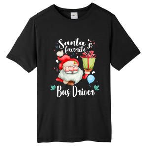 Xmas Funny Gift SantaS Favorite School Bus Driver Christmas Gift Tall Fusion ChromaSoft Performance T-Shirt