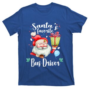 Xmas Funny Gift SantaS Favorite School Bus Driver Christmas Gift T-Shirt