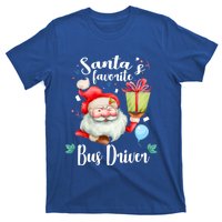 Xmas Funny Gift SantaS Favorite School Bus Driver Christmas Gift T-Shirt