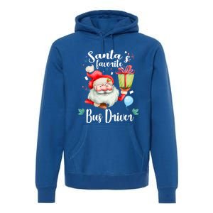 Xmas Funny Gift SantaS Favorite School Bus Driver Christmas Gift Premium Hoodie