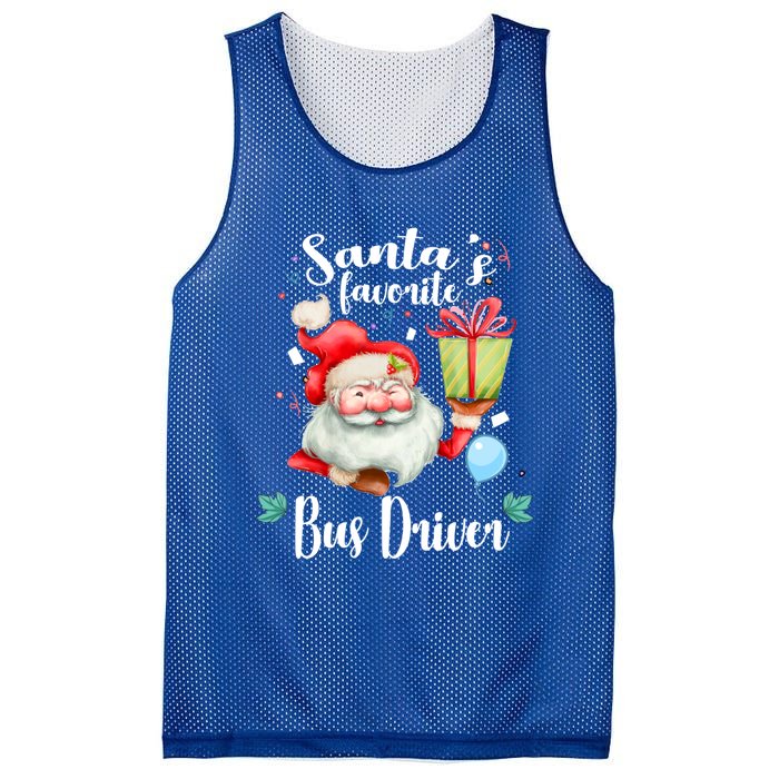 Xmas Funny Gift SantaS Favorite School Bus Driver Christmas Gift Mesh Reversible Basketball Jersey Tank