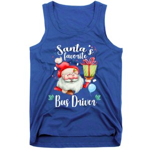 Xmas Funny Gift SantaS Favorite School Bus Driver Christmas Gift Tank Top