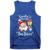 Xmas Funny Gift SantaS Favorite School Bus Driver Christmas Gift Tank Top