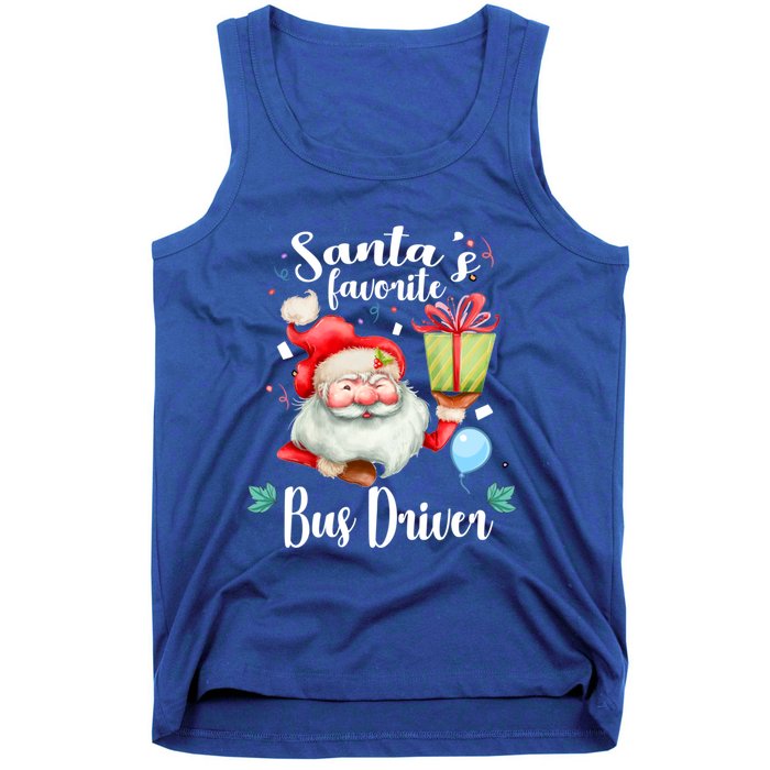 Xmas Funny Gift SantaS Favorite School Bus Driver Christmas Gift Tank Top