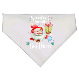 Xmas Funny Gift SantaS Favorite School Bus Driver Christmas Gift USA-Made Doggie Bandana