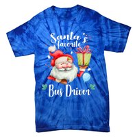 Xmas Funny Gift SantaS Favorite School Bus Driver Christmas Great Gift Tie-Dye T-Shirt