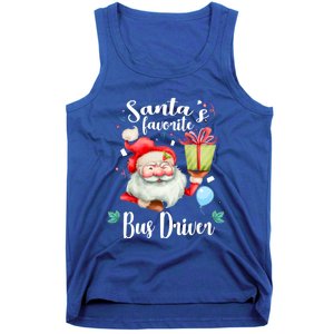 Xmas Funny Gift SantaS Favorite School Bus Driver Christmas Great Gift Tank Top