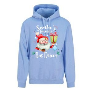 Xmas Funny Gift SantaS Favorite School Bus Driver Christmas Great Gift Unisex Surf Hoodie