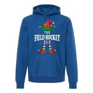 Xmas Field Hockey Elf Family Matching Christmas Pajama Meaningful Gift Premium Hoodie