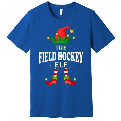 Xmas Field Hockey Elf Family Matching Christmas Pajama Meaningful Gift Premium T-Shirt