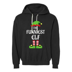 Xmas Family Matching Funny I'm The Funniest Elf Christmas Garment-Dyed Fleece Hoodie