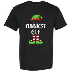 Xmas Family Matching Funny I'm The Funniest Elf Christmas Garment-Dyed Heavyweight T-Shirt