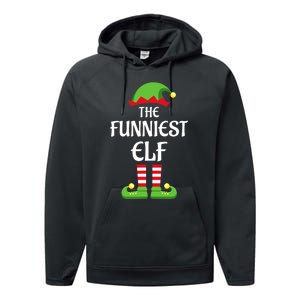 Xmas Family Matching Funny I'm The Funniest Elf Christmas Performance Fleece Hoodie