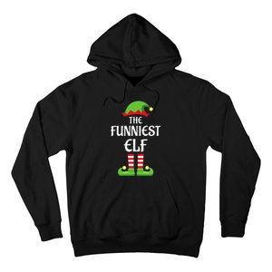 Xmas Family Matching Funny I'm The Funniest Elf Christmas Hoodie