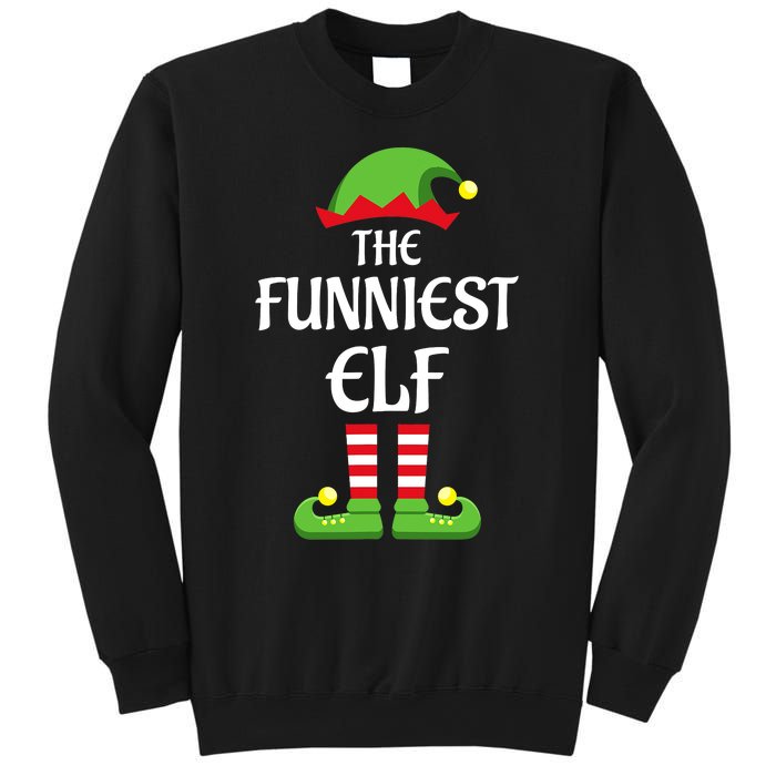 Xmas Family Matching Funny I'm The Funniest Elf Christmas Sweatshirt