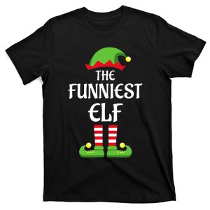 Xmas Family Matching Funny I'm The Funniest Elf Christmas T-Shirt