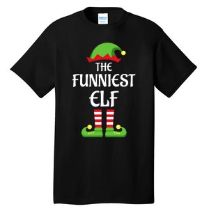 Xmas Family Matching Funny I'm The Funniest Elf Christmas Tall T-Shirt