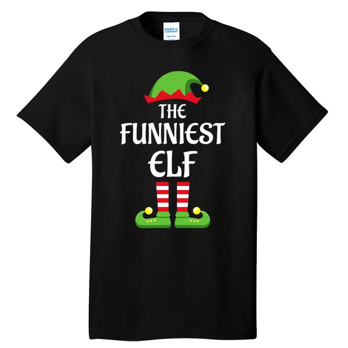 Xmas Family Matching Funny I'm The Funniest Elf Christmas Tall T-Shirt