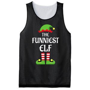 Xmas Family Matching Funny I'm The Funniest Elf Christmas Mesh Reversible Basketball Jersey Tank