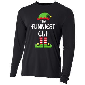 Xmas Family Matching Funny I'm The Funniest Elf Christmas Cooling Performance Long Sleeve Crew