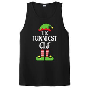 Xmas Family Matching Funny I'm The Funniest Elf Christmas PosiCharge Competitor Tank