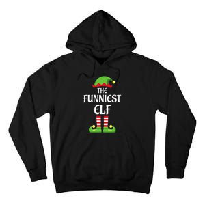 Xmas Family Matching Funny I'm The Funniest Elf Christmas Tall Hoodie