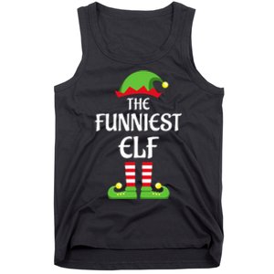 Xmas Family Matching Funny I'm The Funniest Elf Christmas Tank Top