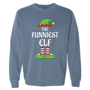 Xmas Family Matching Funny I'm The Funniest Elf Christmas Garment-Dyed Sweatshirt