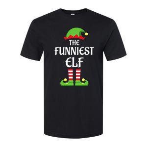 Xmas Family Matching Funny I'm The Funniest Elf Christmas Softstyle CVC T-Shirt