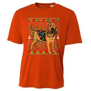 Xmas Family Matching Reindeer Ugly Bloodhound Christmas Gift Cooling Performance Crew T-Shirt