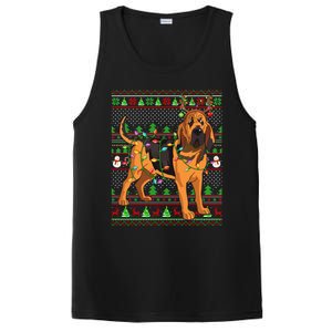 Xmas Family Matching Reindeer Ugly Bloodhound Christmas Gift PosiCharge Competitor Tank