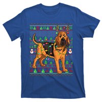 Xmas Family Matching Reindeer Ugly Bloodhound Christmas Gift T-Shirt