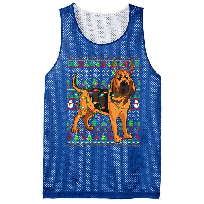 Xmas Family Matching Reindeer Ugly Bloodhound Christmas Gift Mesh Reversible Basketball Jersey Tank