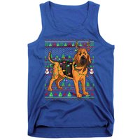 Xmas Family Matching Reindeer Ugly Bloodhound Christmas Gift Tank Top