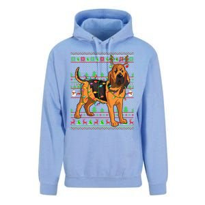 Xmas Family Matching Reindeer Ugly Bloodhound Christmas Gift Unisex Surf Hoodie