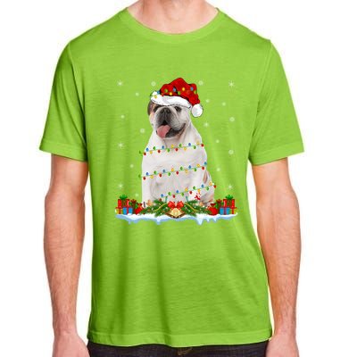 Xmas Family Matching Santa Hat English Bulldog Christmas Gift Adult ChromaSoft Performance T-Shirt