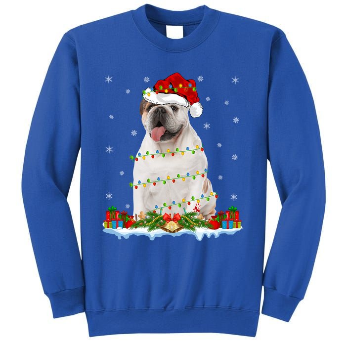 Xmas Family Matching Santa Hat English Bulldog Christmas Gift Sweatshirt