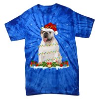 Xmas Family Matching Santa Hat English Bulldog Christmas Gift Tie-Dye T-Shirt