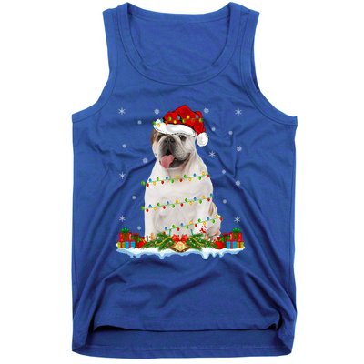 Xmas Family Matching Santa Hat English Bulldog Christmas Gift Tank Top