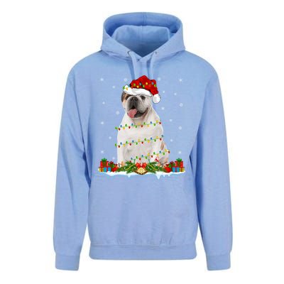 Xmas Family Matching Santa Hat English Bulldog Christmas Gift Unisex Surf Hoodie