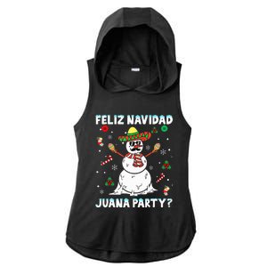 Xmas Feliz Navidad Juana Party Cool Mexican Funny Christmas Ladies PosiCharge Tri-Blend Wicking Draft Hoodie Tank