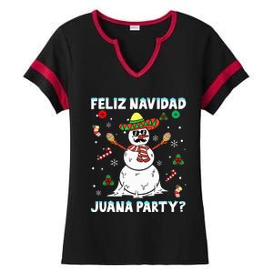 Xmas Feliz Navidad Juana Party Cool Mexican Funny Christmas Ladies Halftime Notch Neck Tee